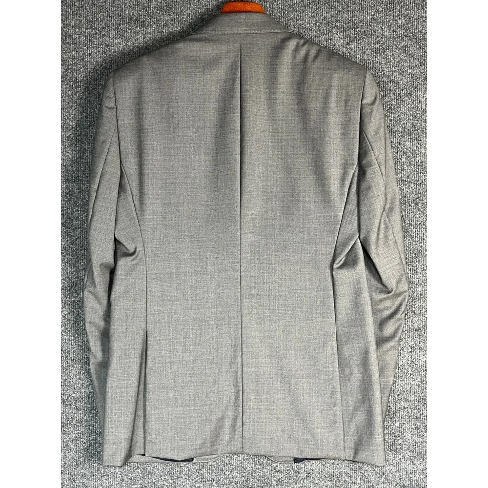 NWT Hardy Amies Savile Row London Men's Grey Wool Blazer Suit Jacket 38R Slim - Picture 8 of 16